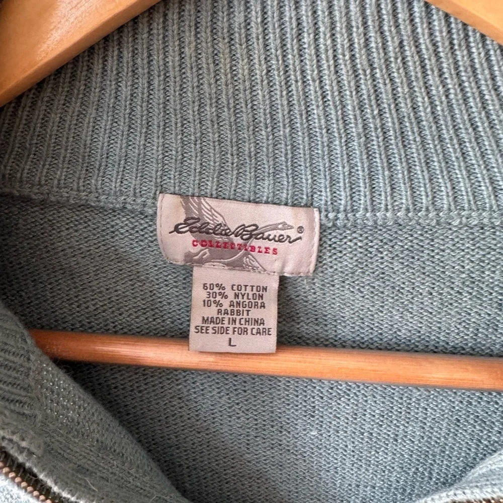 Y2K Eddie Bauer Knit Fair Isle Henley Sweater